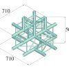 ALUTRUSS QUADLOCK S6082C-51 5-Way Cross Piece