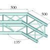 ALUTRUSS QUADLOCK 6082C-23 2-Way Corner 135°