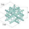 ALUTRUSS QUADLOCK 6082C-51 5-Way Cross Piece