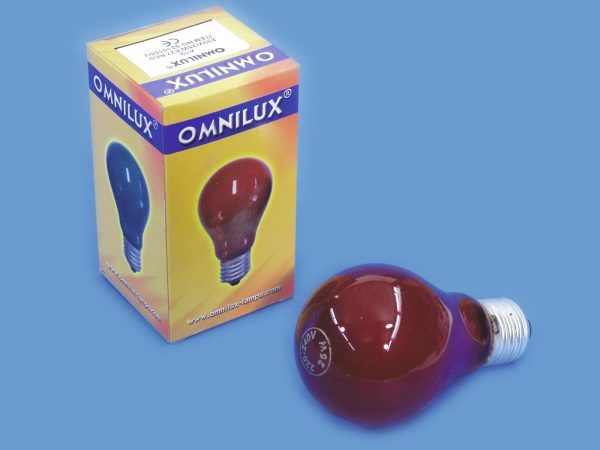 OMNILUX A19 230V/25W E-27 red