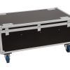 ROADINGER Flightcase 8x LED IP PAR 7x8W QCL/7x9W SCL with wheels