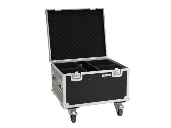 ROADINGER Flightcase 4x LED IP PAR 7x8W QCL/7x9W SCL with wheels