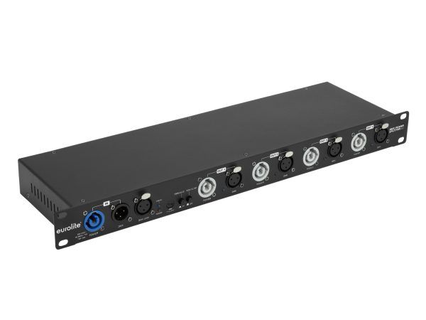 DMX jel elosztó 3pin EUROLITE DMX Power Splitter 4x4 3-pin XLR
