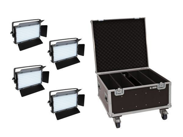 EUROLITE derítőfény 4x Set EUROLITE Set 4x LED PLL-480 CW/WW Panel + Case