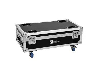 ROADINGER Flightcase 6x AKKU IP UP-4 Plus HCL Spot WDMX with Charging Function