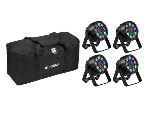 EUROLITE akkumulátoros party spot EUROLITE Set 4x AKKU Mini PARty RGBW Spot MK2 + Soft Bag