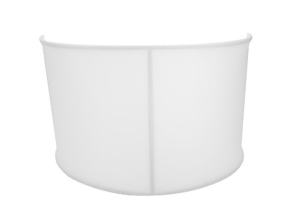 OMNITRONIC Mobile DJ Screen Curved incl. Cover wh