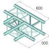 ALUTRUSS QUADLOCK GL400-T35 3-Way T-Piece