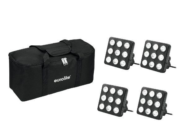 RGB Party UV effekt EUROLITE Set 4x LED Party Panel RGB+UV + Soft-Bag