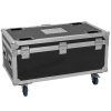 ROADINGER Flightcase 4x AKKU Multiflood IP 8x10W RGBW Wash CRMX with charging function