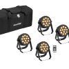 EUROLITE Set 4x LED PARty Spot Silent RGB/WW with Softbag