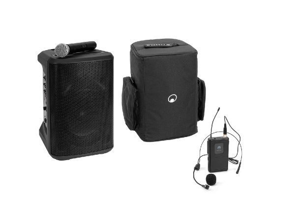 OMNITRONIC Set PORTY-8A Drahtlos-PA-System + Bodypack transmitter incl headset + Soft bag