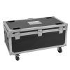 ROADINGER Flightcase 4x Multiflood IP 18x10W RGBW Wash CRMX with wheels