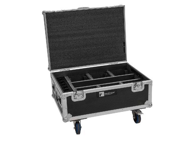 ROADINGER Flightcase 6x AKKU IP TL-3 QCL Trusslight CRMX with charging function and wheels