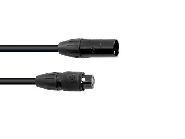 EUROLITE DMX cable SEC-1 IP65 3pin 1m bk