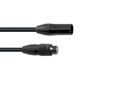 EUROLITE DMX cable SEC-1 IP65 3pin 3m bk