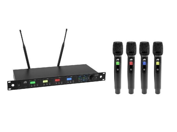 OMNITRONIC UHF-604 4-channel Wireless Mic System 823-832/863-865 MHz