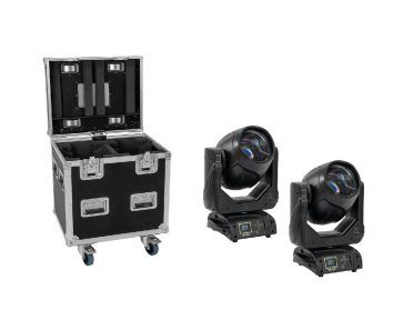 FUTURELIGHT Set 2x DMB-100 LED Moving-Head + Flightcase with wheels