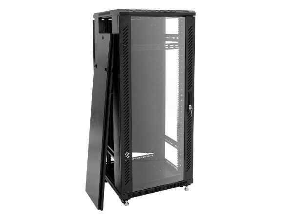 ROADINGER SSC-24 Steel Cabinet with Glass Door 24U