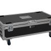 ROADINGER Flightcase 8x AKKU IP Pixel Tube 360° PRO CRMX with charging function and wheels