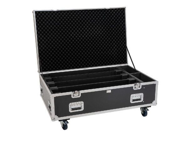 ROADINGER Flightcase PRO 4x LED BAR-8 SWING with wheels